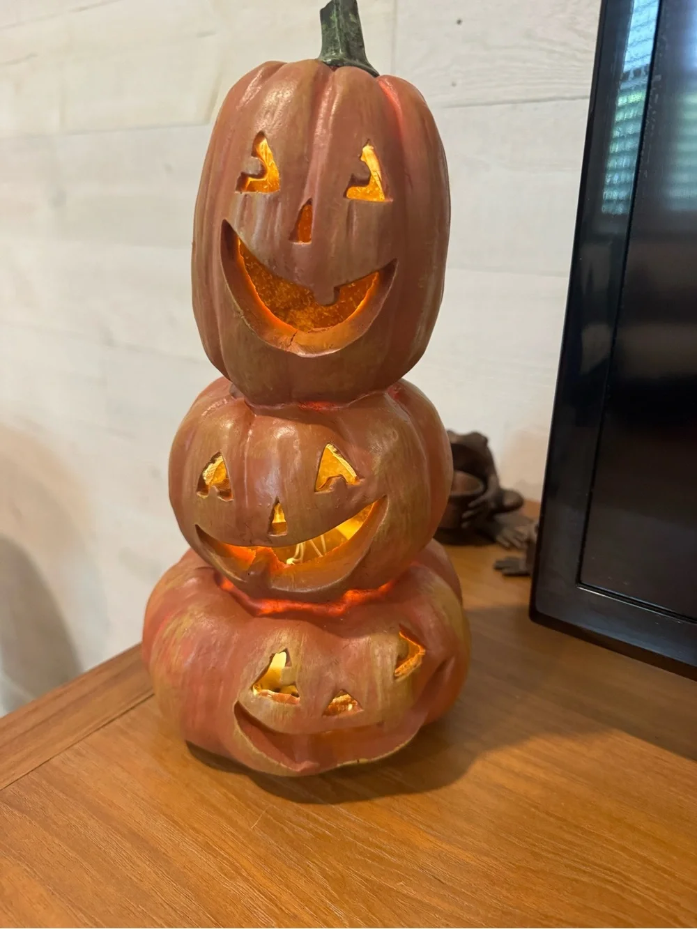 Target Light-Up Triple Jack-O'-Lantern Accent Halloween Decor